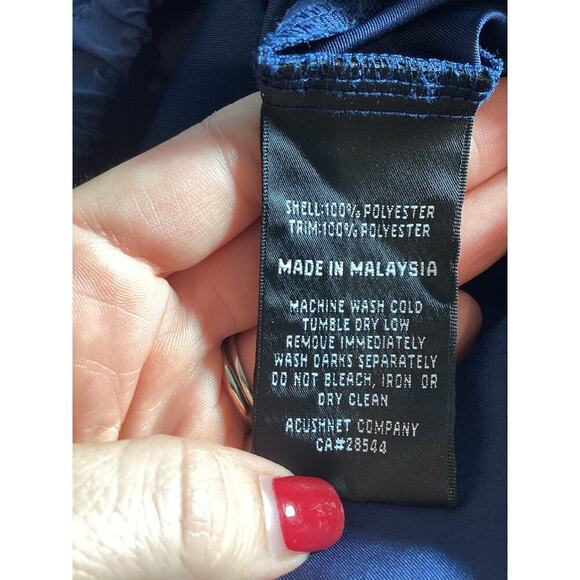 FootJoy Men Windbreaker Jacket Size XXL Navy Blue Golf Classic Preppy FJ Popover - Picture 11 of 12